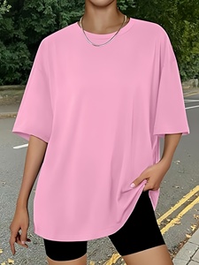 T-shirts amples pour femmes, personnalisables avec logo, à manches courtes, pour l'été, la mode, l'entraînement, la course, la gym, les vêtements décontractés - Product Image 4