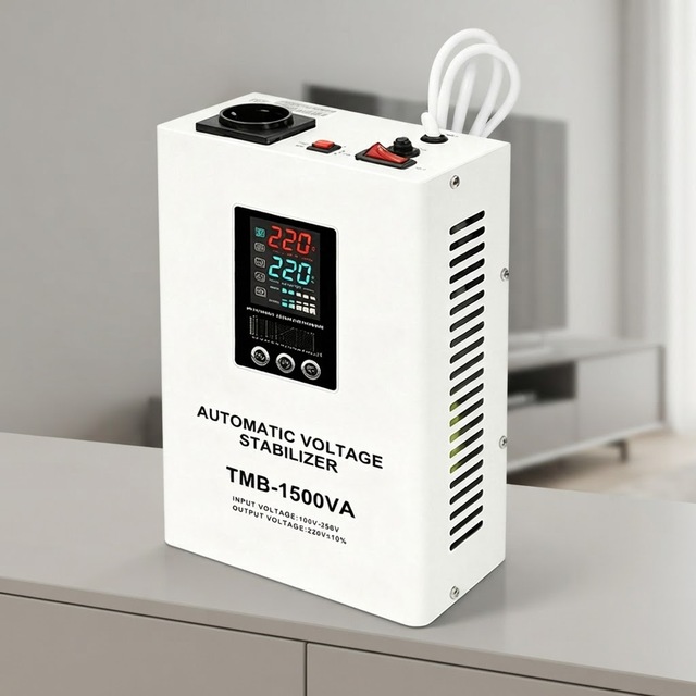 Hot Sale TMB-1500VA Mini Portable Automatic Voltage Stabilizer Single Phase 220V Output for Household Refrigerator OEM Available