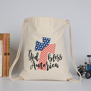 Bolsa con Cordón de Lona de Algodón Premium, Mochila Ecológica Resistente, Bolsa con Cordón Informal de Gran Capacidad para la Escuela, Deportes y Viajes - Product Image 2