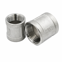 Raccord à douille fileté femelle poli en acier inoxydable 304, basse pression, moulage de précision, DN65 DN80 DN100, filetage BSPP BSPT G