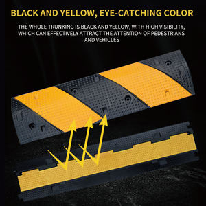 काले और पीले pvc केबल रक्षक <span class=keywords><strong>3</strong></span> चैनल आउटडोर रबर गति बम्प तार के साथ सड़क सुरक्षा को बढ़ाता है - Product Image 6