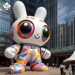 Sculpture géante en fibre de verre, artisanat en résine durable, décoration extérieure, sculpture abstraite de lapin en FRP pour plaza commerciale et immobilier - Product Image 3