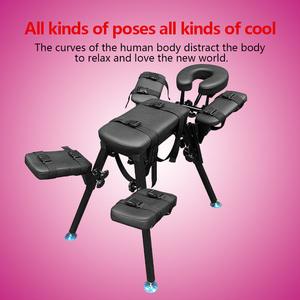 Chaise sexuelle vibrante réglable en métal pour BDSM, avec revêtement en cuir PU, cadres <span class=keywords><strong>de</strong></span> fixation corporelle pour usage extérieur et chambre à coucher, mobilier <span class=keywords><strong>de</strong></span> <span class=keywords><strong>plaisir</strong></span> - Product Image 2