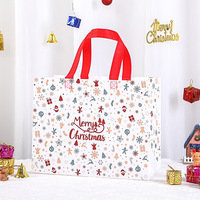 Nouveau style de sac fourre-tout en tissu non tissé écologique sac non tissé de cadeau de noël personnalisé avec logo