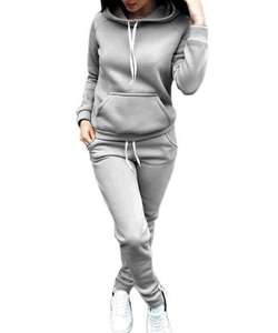 Conjunto de dos piezas con logotipo personalizado, traje de chándal para mujer - Product Image 1