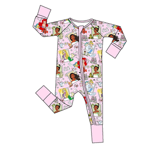 Neuheit: Westlicher Patchwork-Druck Bio-Bambusfaser-Reißverschluss-Strampler für den Sommer, 0-3 Monate, Großhandel - Product Image 4