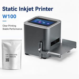 工业静态喷墨打印机 W100 有效期二维码条码序列号打印机 - Product Image 1