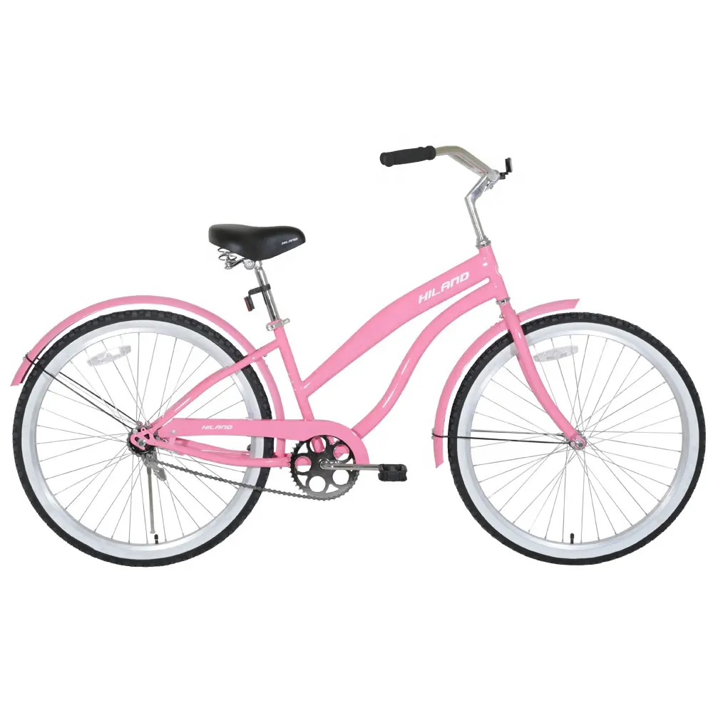 JOYKIE 26 بوصة الكبار مدينة دراجة الوردي دراجة الشاطئ للمرأة ، OEM دراجة Lowrider