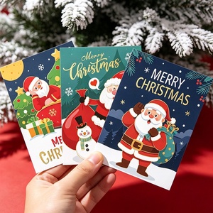 Tarjetas de Felicitación Navideñas para Envíos Internacionales, Tarjetas de Papel para Regalos Navideños, Tarjetas para Celebraciones de Temporada - Product Image 1