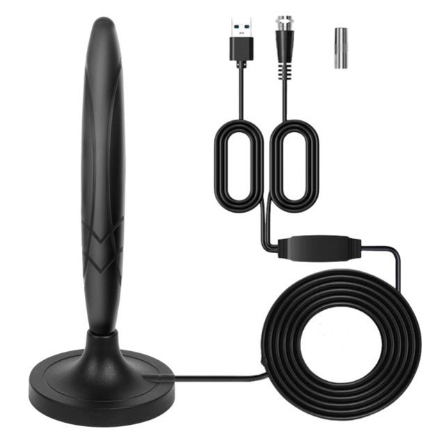 Digital Indoor HD 4K Amplified TV Antenna with Magnetic Mount Aluminium Construction Long Range VHF/UHF Support 30 DBI