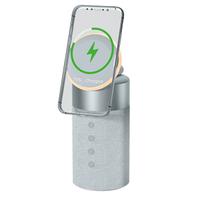 Chargeur audio magnétique sans fil 4-en-1 pour écouteurs, chargeur de haut-parleur Bluetooth pour iPhone 13/14/12 Pro <span class=keywords><strong>Max</strong></span>/<span class=keywords><strong>XS</strong></span> <span class=keywords><strong>AirPods</strong></span> - Product Image 2