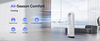 2025 Smart Remote 50 pouces air sans lame circulant refroidissement et chauffage ceinture ventilateur personnalisé avec purificateur d'air Ppf