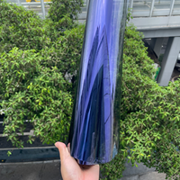 Film teinté caméléon violet VLT40% 60in*100ft avec isolation thermique, film de verre caméléon changeant de couleur violet/rouge/vert/bleu
