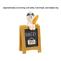 Artisanat en résine de style japonais ZAKKA, inspiré d'Instagram, en forme de chat, à motifs de dessins animés, sur le thème du pain, pour la décoration de cafés et de pâtisseries, jouets décoratifs
