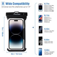 Transparent PVC étanche Smartphone pochette lanière crochet universel écran tactile accessible sac de téléphone portable pour la plongée natation