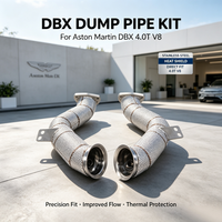 Sistema de Escape con Tubo de Bajada de Acero Inoxidable SS304 y Protector Térmico para Aston Martin DBX 4.0T V8, Libera el Potencial de Potencia del Motor