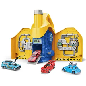 2023 New Arrivals Gasoline Bottle Action Drivers Fuel Station Toys With Sports Car Play Set For Boys