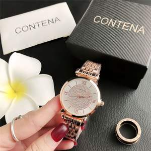 Relojes de pulsera de aleación para mujer, de lujo, resistentes al agua, personalizados de fábrica, de gran venta, con movimiento de cuarzo japonés. - Product Image 2