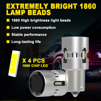 G-View 2025 New High Power 24W 1156 3156 Car LED Light 7440 Canbus Led BAU15S BA15S BAY15D Avec Ventilateur Frein Ampoule LED