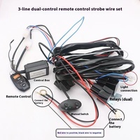 Foco LED de 12V y 24V para coche, juego de cables intermitentes con Control remoto inalámbrico, nuevo interruptor de encendedor de cigarrillos, tira de luz de arnés de cableado