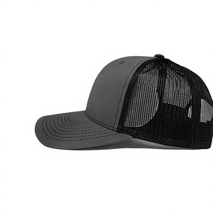 Casquette de camionneur structurée à 6 panneaux avec dos en maille, profil moyen, pour adulte, personnalisable avec patch brodé, idéale pour la pêche, fabriquée en usine au Vietnam - Product Image 2