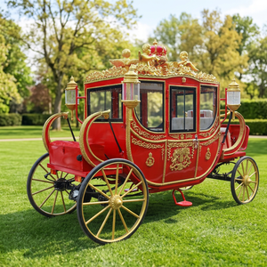 Nouvelle calèche royale électrique de luxe rouge, calèche de Cendrillon, calèche de tourisme, provenant d'un fabricant chinois - Product Image 1