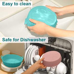 Thực Phẩm An Toàn Vòng Tái Sử Dụng Nồi Chiên Không Khí Lót Nhà Bếp Công Cụ Không Dính Silicon 2023 Thiết Kế Mới Cao Cấp 8 Inch Silicone - Product Image 2