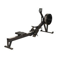 Rameur pliable à résistance à l'air, en acier robuste, avec écran LCD, 10 niveaux de résistance réglables, pour la maison, la salle de sport commerciale