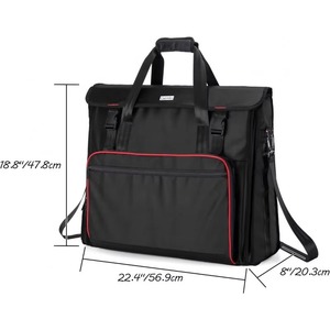Muestra gratuita de maletín negro para oficina, bolsa de información para reuniones de negocios, bolsa para computadora de gran capacidad, bolso de mano, 24 piezas por caja. - Product Image 3