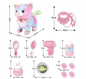 Giocattolo Interattivo Telecomandato a Forma di Gatto, Animale di Peluche Elettronico che Cammina e Miau con Coda Oscillante, Regalo per Bambini - Product Image 4