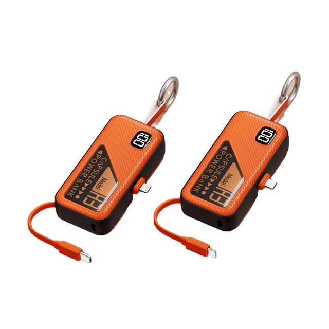All New Product 2025 5000 Mah Mini Power Bank Fast Charging PD22.5W Power Banks With Digital Display Built-in Cables Powerbank