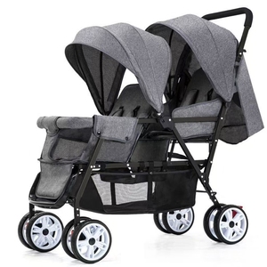 Poussette jumelle nouveau-né double <span class=keywords><strong>confort</strong></span> de voyage de haute qualité pour bébé et enfant en bas âge avec double siège - Product Image 1