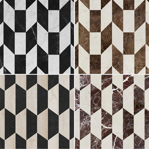 Bằng tia nước tự nhiên sang trọng đá cẩm thạch khảm mô hình gạch lát sàn thiết kế hiện đại phong cách tự nhiên đá gạch lát sàn tường gạch - Product Image 2