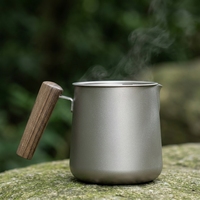 Tragbares Titan-Gongfu-Tee-Set mit Sprühfunktion und Sieb für Outdoor-Camping und Heimgebrauch