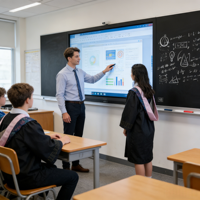 Tableaux interactifs d'enseignement 4K de haute qualité de 55, 65, 75, 85, 98, 100 et 110 pouces pour les écoles