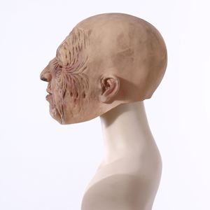 Décoration en latex de vieil homme effrayant pour festival, accessoires de fête, masque d'Halloween - Product Image 3