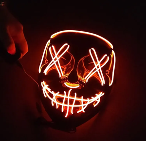 Máscara <span class=keywords><strong>de</strong></span> <span class=keywords><strong>Payaso</strong></span> <span class=keywords><strong>Asesino</strong></span> <span class=keywords><strong>de</strong></span> Terror para Adultos, con Luces LED, para Halloween, Disfraces, Fiestas - Product Image 2