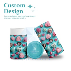 Custom High Quality Flat Open Circle-Shaped Paper Round Tube <b>Box</b> <b>Cardboard</b> Packaging <b>for</b> Cookie Cake Candy Chocolate Packaging - Product Image 6