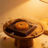 Boîte d'emballage carrée en plastique personnalisable pour gâteaux, gâteaux de lune, aliments, en PET de haute qualité
