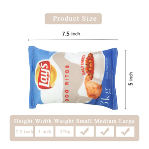 Fun Foods <span class=keywords><strong>Dog</strong></span> Chip Toy piccole e grandi razze Anti ansia interattivo masticare simpatici giocattoli per cani giocattoli squittio per animali domestici - Product Image 3