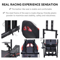 GY046-4 ODM - Ensemble de simulateur de course automobile avec cadre en acier haute résistance, siège inclus, pour Xbox 360, Logitech G25, G27, G29