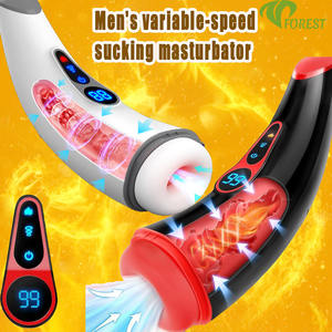 TT FOREST Weicher <span class=keywords><strong>Masturbator</strong></span> für Männer mit 9 Saugmodi, 9 Vibrationsmodi & LCD-Display - Männliches Sexspielzeug Vibrations-Flugzeugbecher - Product Image 1