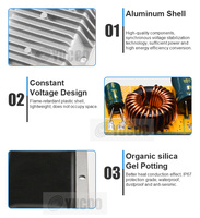 Convertidor de Corriente Continua a Corriente Continua de 36V a 12V 20A, Impermeable, en Oferta