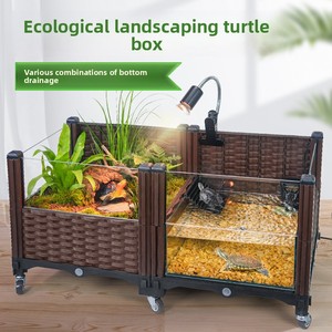 Tanque Ecológico para Tortugas - Gran Estanque Paisajístico para Tortugas - Caja de Cría de Vidrio para Ambientes Acuáticos y Terrestres - Product Image 2