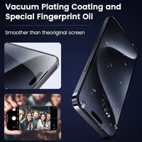 Protecteur d'écran en verre diamant 9H à couverture complète pour iPhone 17 Pro Max 17 Air 16 15 avec cabine sans poussière