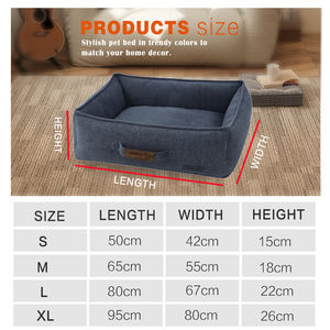 Cama para perro de gran tamaño, cama duradera para mascotas, sofá de lujo, tela de refuerzo - Product Image 6