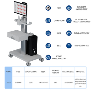 Có thể điều chỉnh di chuyển intraoral quét giỏ máy tính xách tay màn hình máy tính giỏ hàng với ngăn kéo và CPU chủ cho nha sĩ hoặc Thẩm mỹ viện - Product Image 4