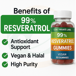 OEM Hochwertige Resveratrol-Gummis Resveratrol-Nahrungsergänzungsmittel Mit Quercetin, Traubenkernextrakt, Acai-Beeren-Extrakt Unterstützt Antioxidantien - Product Image 3