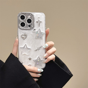 La nuova custodia trasparente per telefono con stella colla trasparente per iPhone16promax 15max custodia protettiva per caduta 14 13 12 donna 11 - Product Image 3