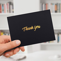 Tarjetas de Agradecimiento de Lujo 4x6 con Estampado Dorado y Logotipo Personalizado para Bodas, Pequeñas Empresas, Graduaciones, Funerales y Despedidas de Soltera